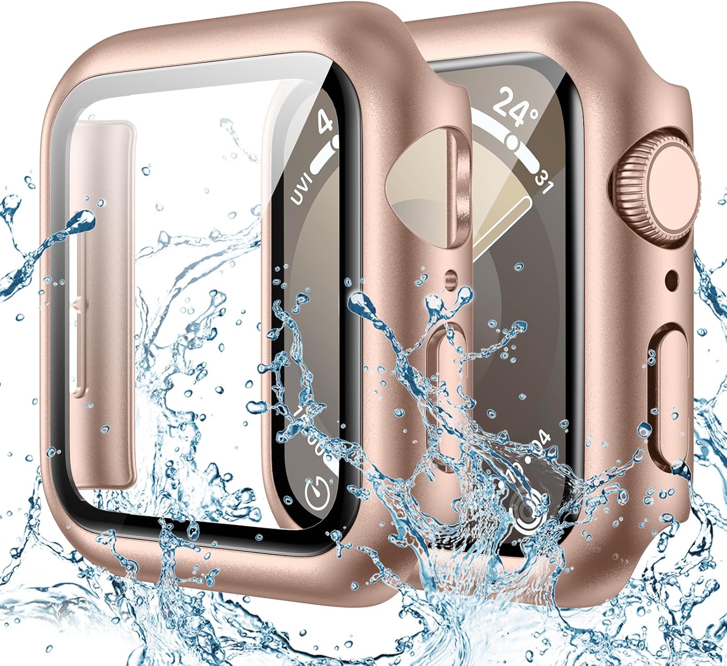 Detalle de Goton Waterproof Case for Apple Watch 40mm (Series 6/5/4, SE 3/2/1) with 9H Tempered Glass and Hard Bumper