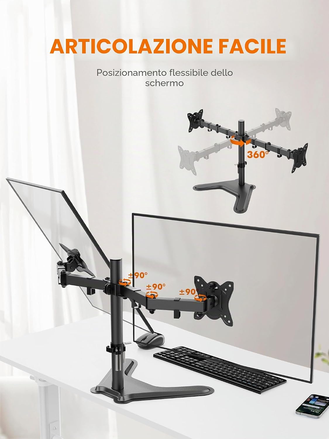 Detalle de GRIFEMA Braccio Monitor Doppio 13-32''