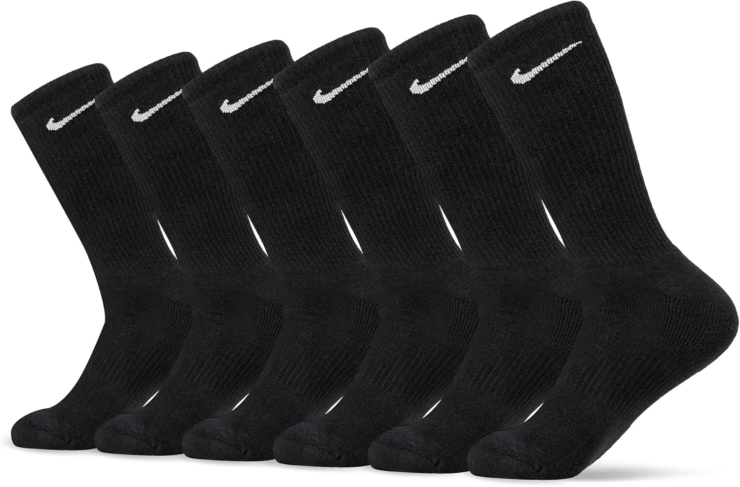 Imagen de Nike Men's Everyday Cushion Crew Training Socks 6 Pair (Black/White) – UK Size L en OfertitasTOP
