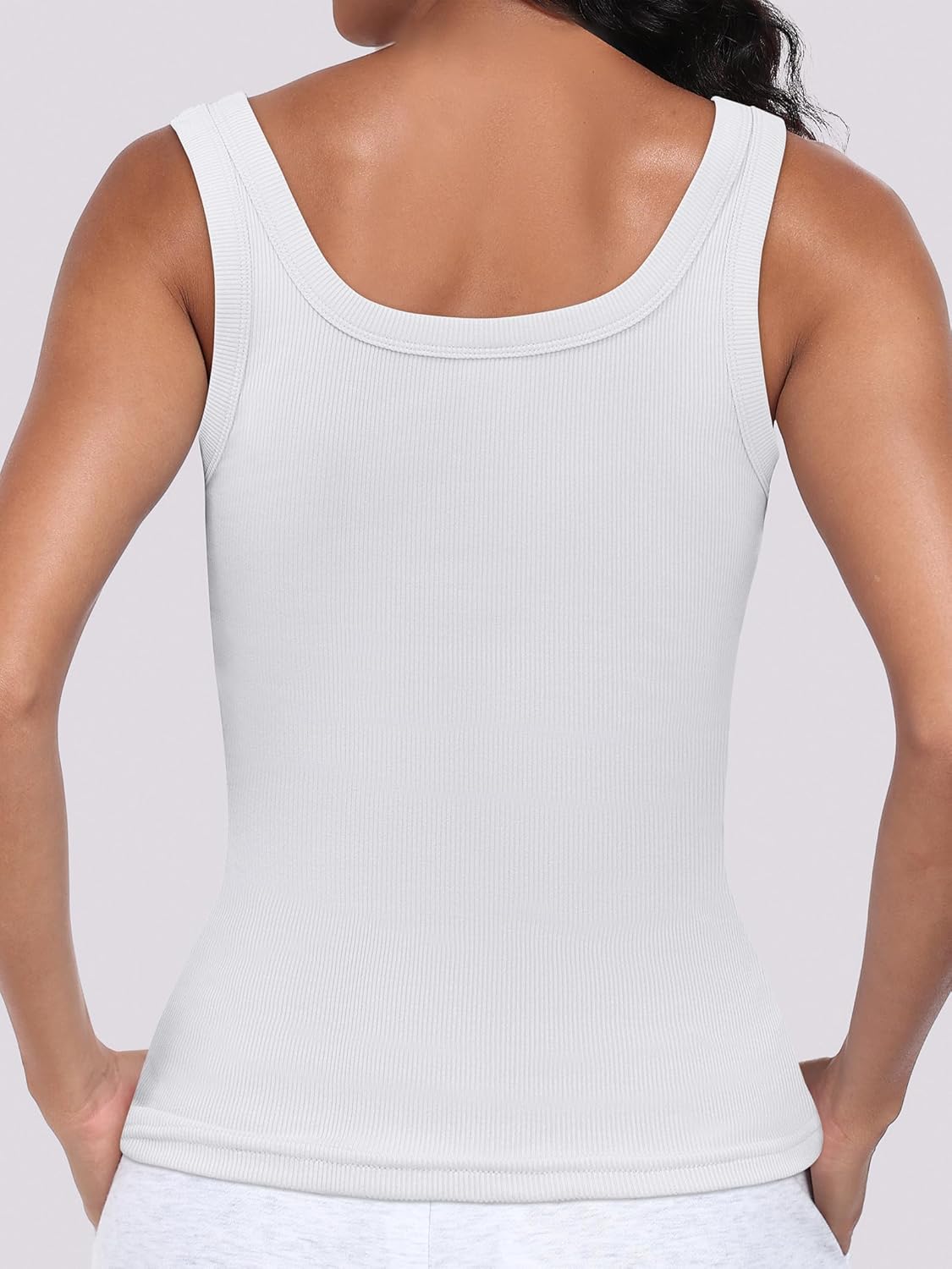 Thumbnail 4 de ANRABESS Women's Sleeveless Scoop Neck Ribbed Tank Top — Fitted Summer Basic (2026)