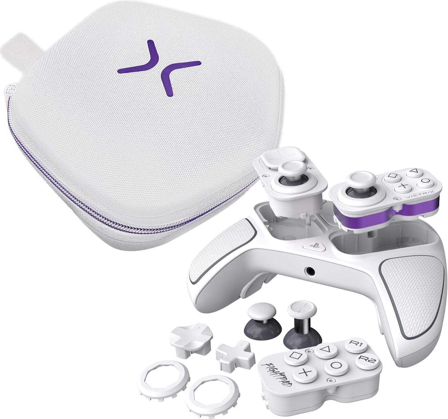 Thumbnail 4 de Turtle Beach Victrix Pro BFG Reloaded Bianco controller modulare wireless per PS5, PS4 e PC (licenza ufficiale PlayStation) con modulo Fightpad