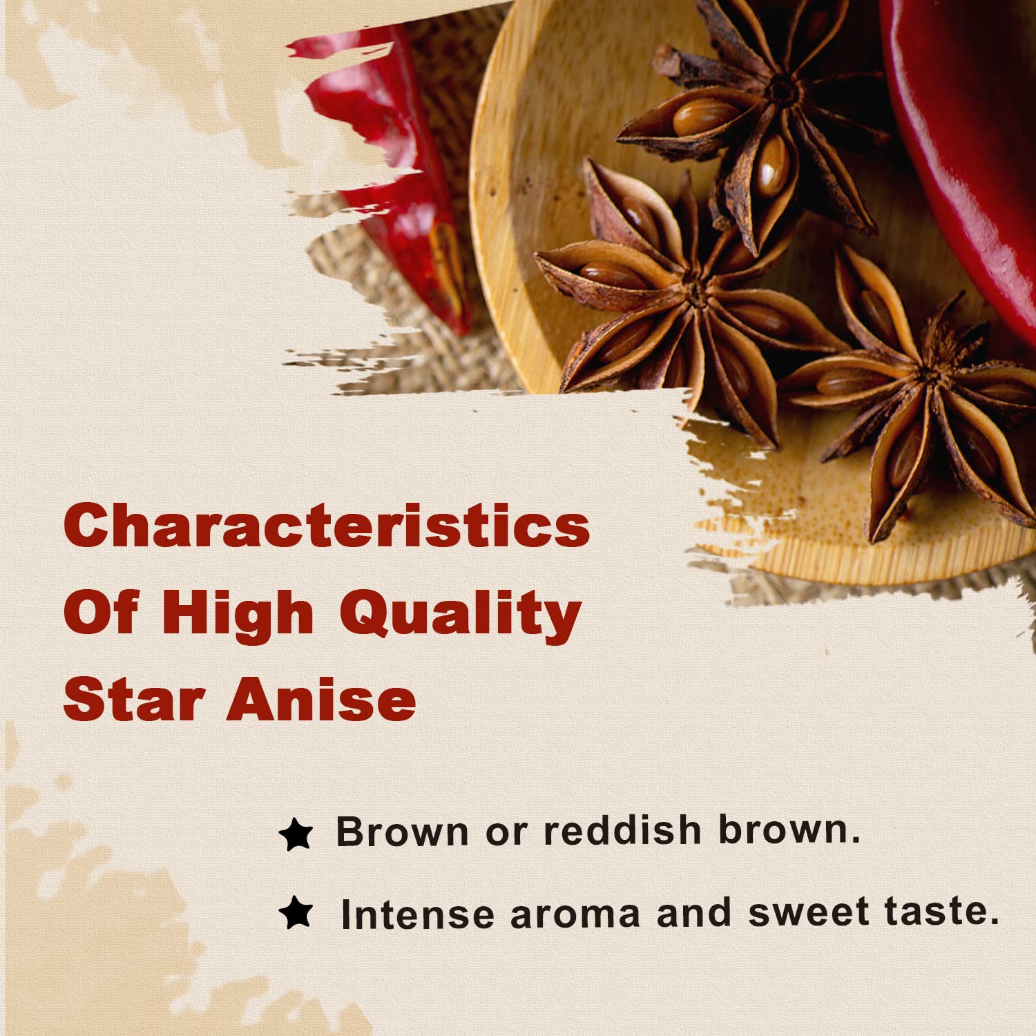 Detalle de 52USA Whole Star Anise, Non-GMO Verified, Resealable Bag