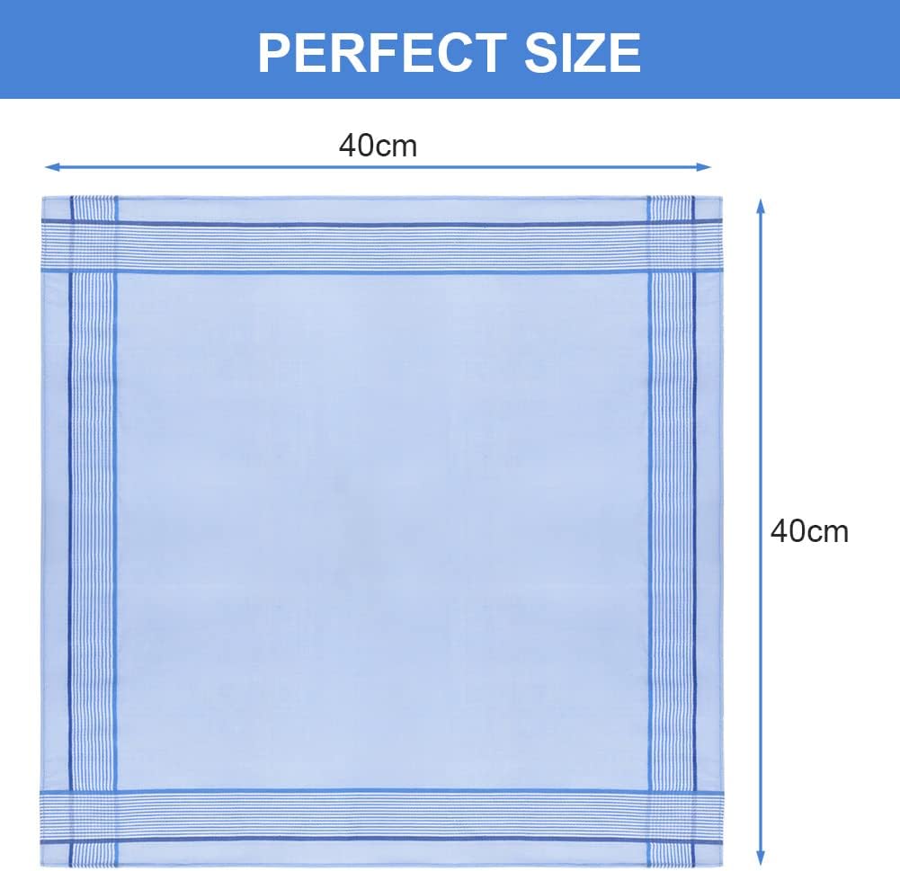 Thumbnail 1 de Aomig Fazzoletti Uomo – 12 pezzi grandi in cotone 40x40 cm, design plaid