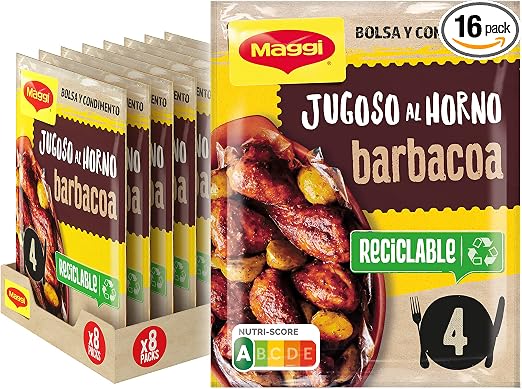 MAGGI Jugoso al Horno a la Barbacoa 🍖 Pack 16 x 30g