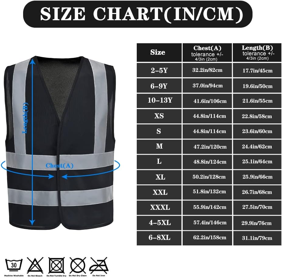Thumbnail 2 de AYKRM Reflective Security Hi Vis Vest – high visibility waistcoat with 360° reflective strips