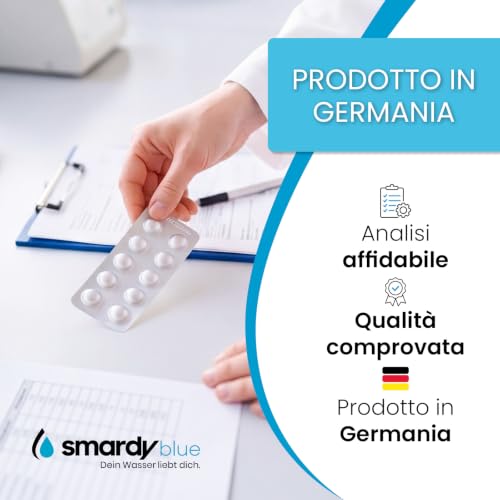 Detalle de SMARDY Kit Test Piscina pH/Cloro Libero/Bromo, 60 Pastiglie Rapide