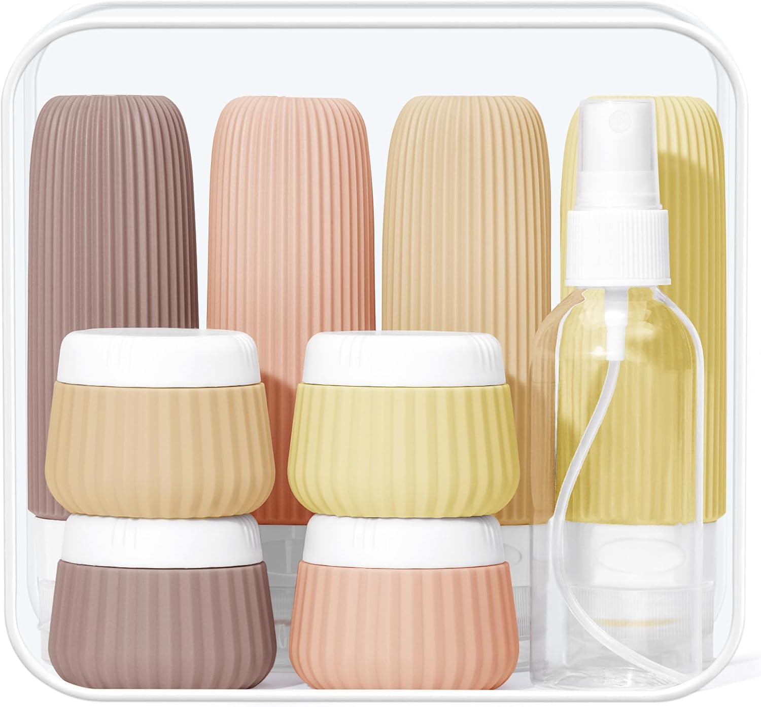 Detalle de Maoweni Travel Bottles for Toiletries - 9 Pack Silicone Set