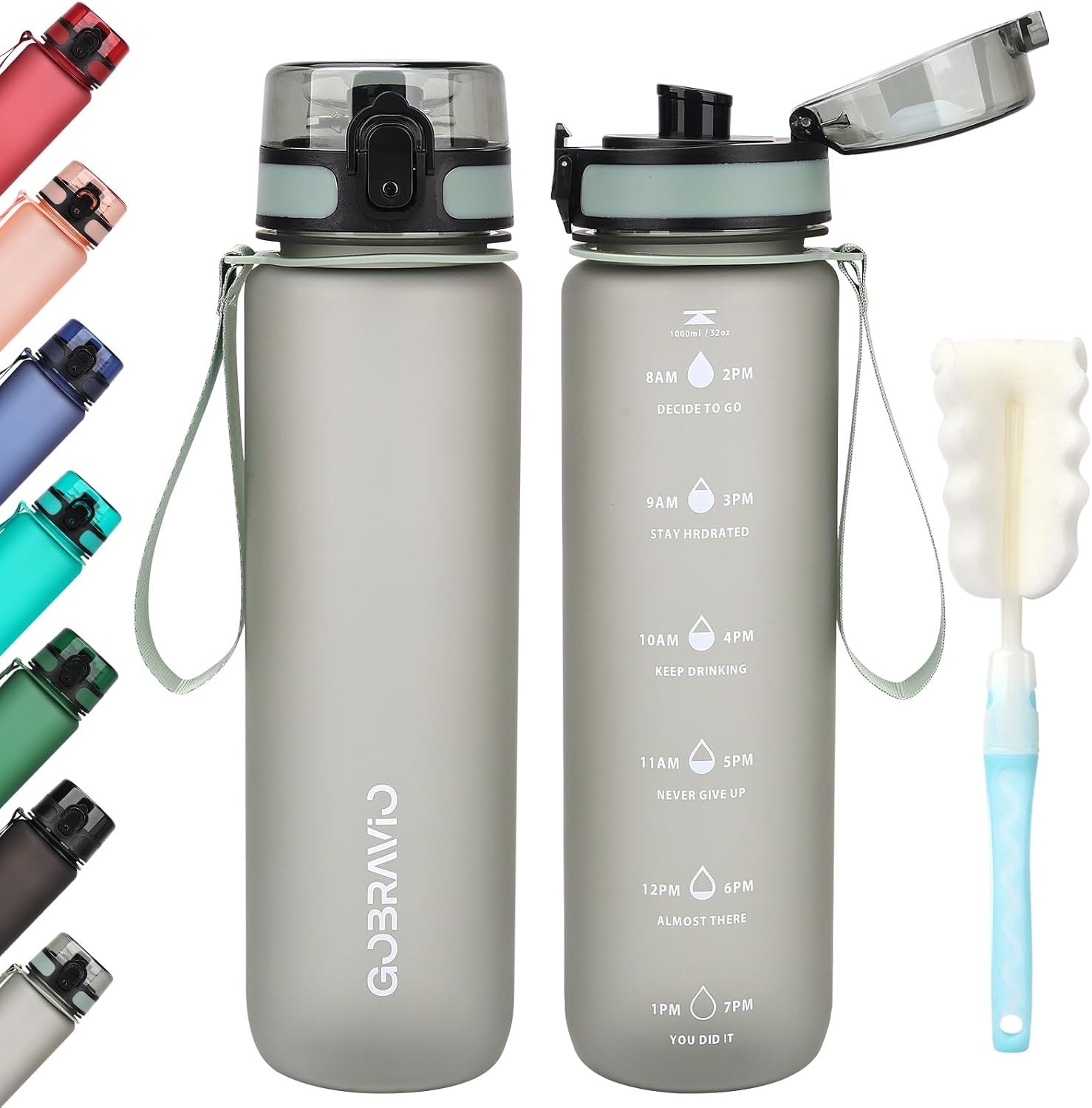 Detalle de Gobravio Water Bottle 1L BPA Free