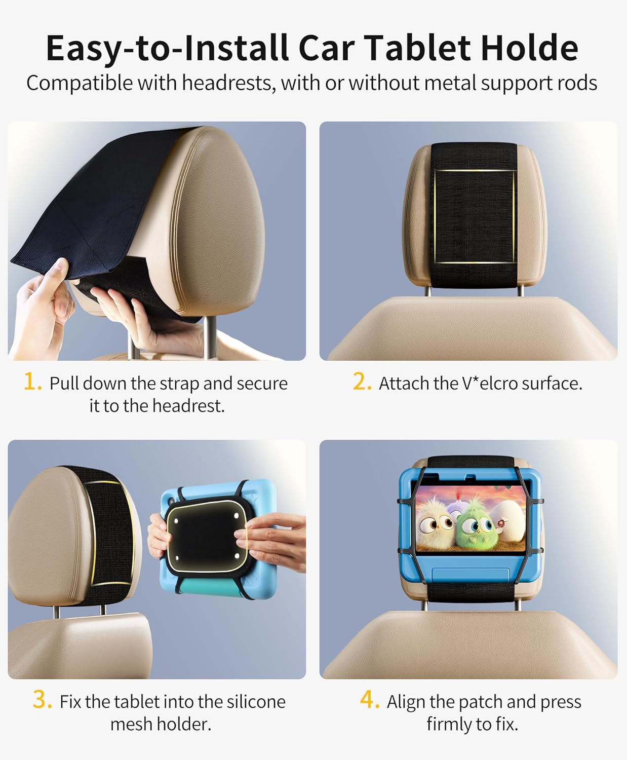 Thumbnail 5 de FANGOR Car Tablet Headrest Mount 7–12.9 in