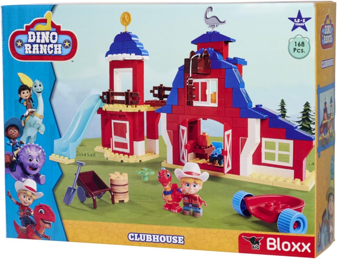 Thumbnail 6 de Big-Bloxx Dino Ranch Clubhaus XXL mit 168 Bausteinen – Mehrstöckiges Dino-Abenteuer für Kinder von 18 Monaten bis 5 Jahren