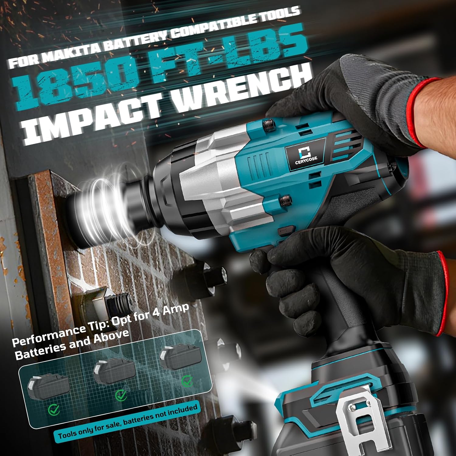 Detalle 2 de Cordless Impact Wrench 3/4 inch — 2500 N.m Max Torque, Milwaukee 18V Compatible