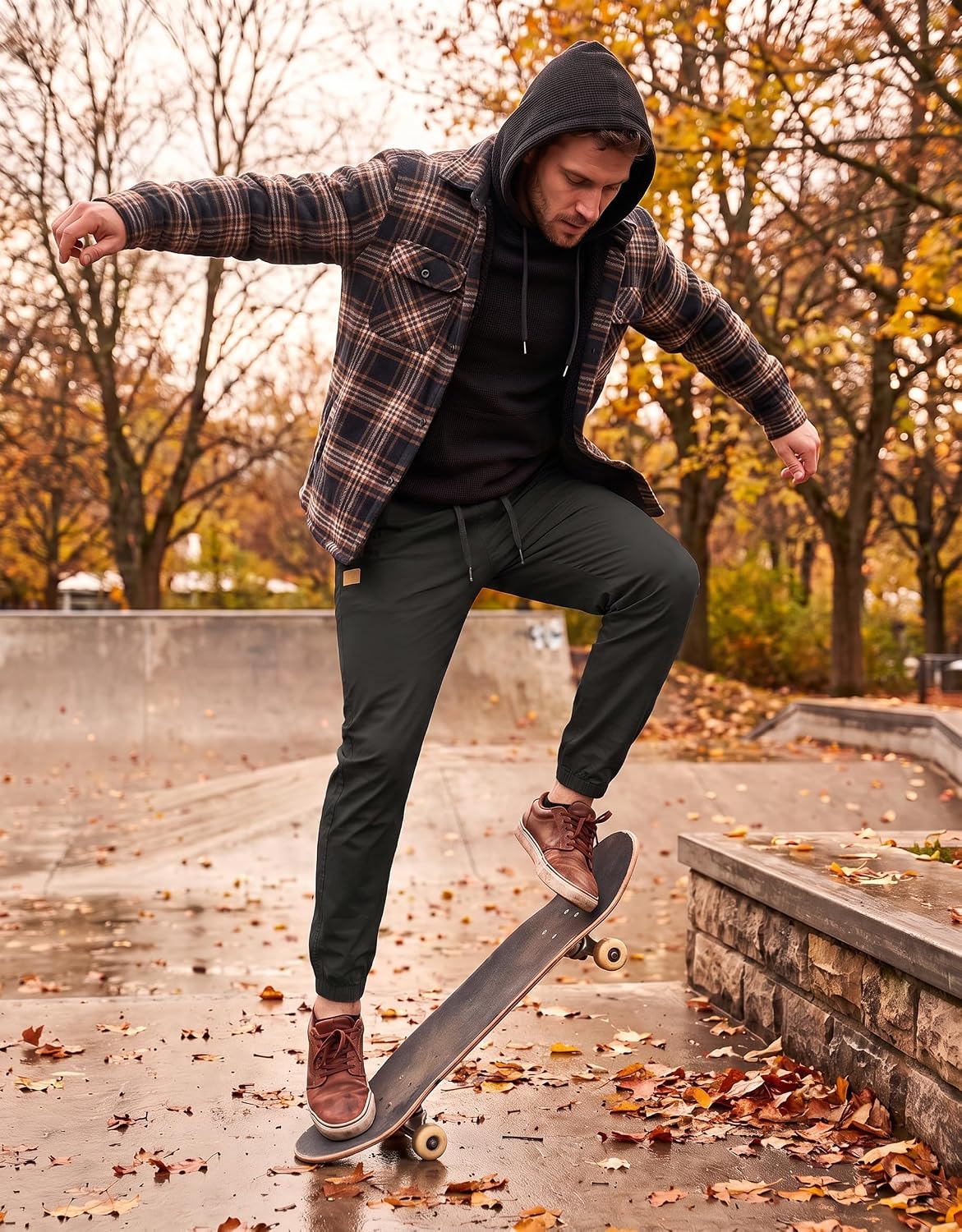Detalle 2 de COOFANDY Men's Cotton Jogger Pants