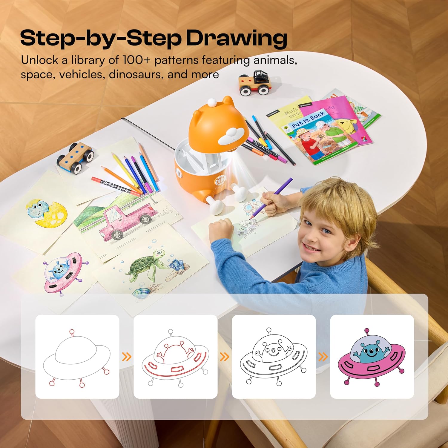 Thumbnail 2 de Caydo T3 AI drawing projector 720P for kids