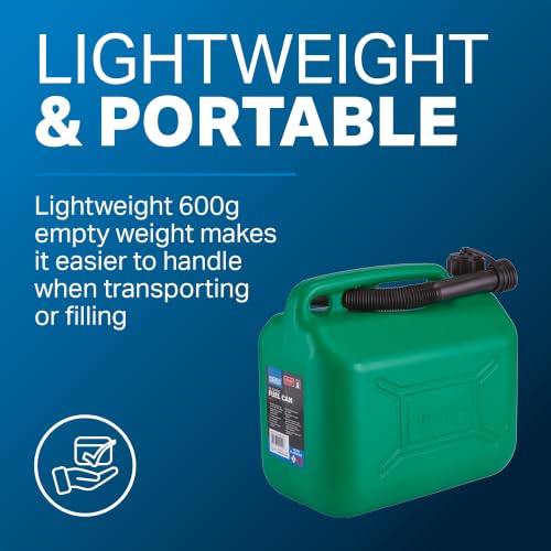 Thumbnail 6 de Draper 10L Plastic Petrol Can with 290mm Spout — Portable Fuel Container