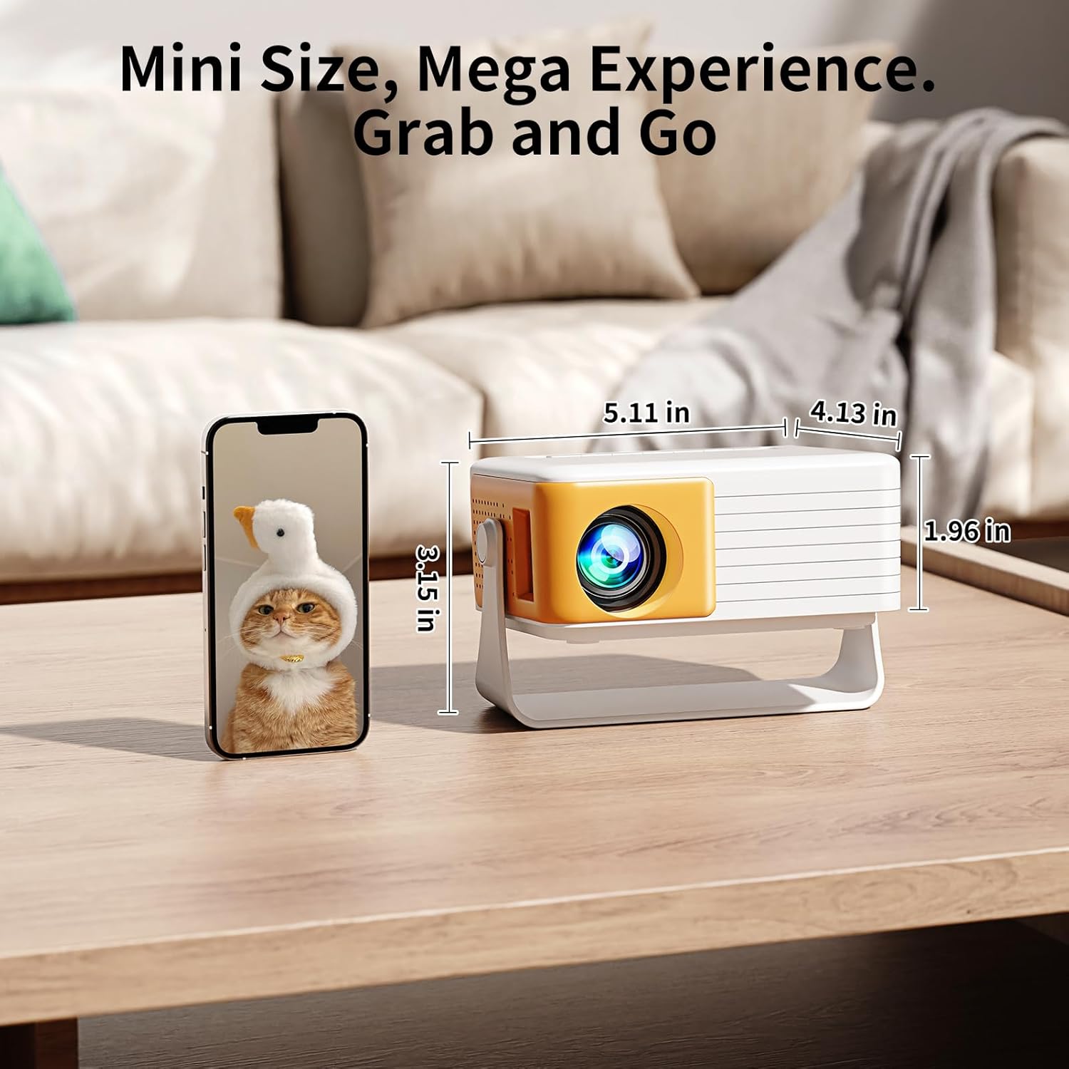 Thumbnail 6 de Yoton Y3 Mini Projector 2026: Portable 720p, 360° Rotation and Auto Keystone for Cozy Rooms