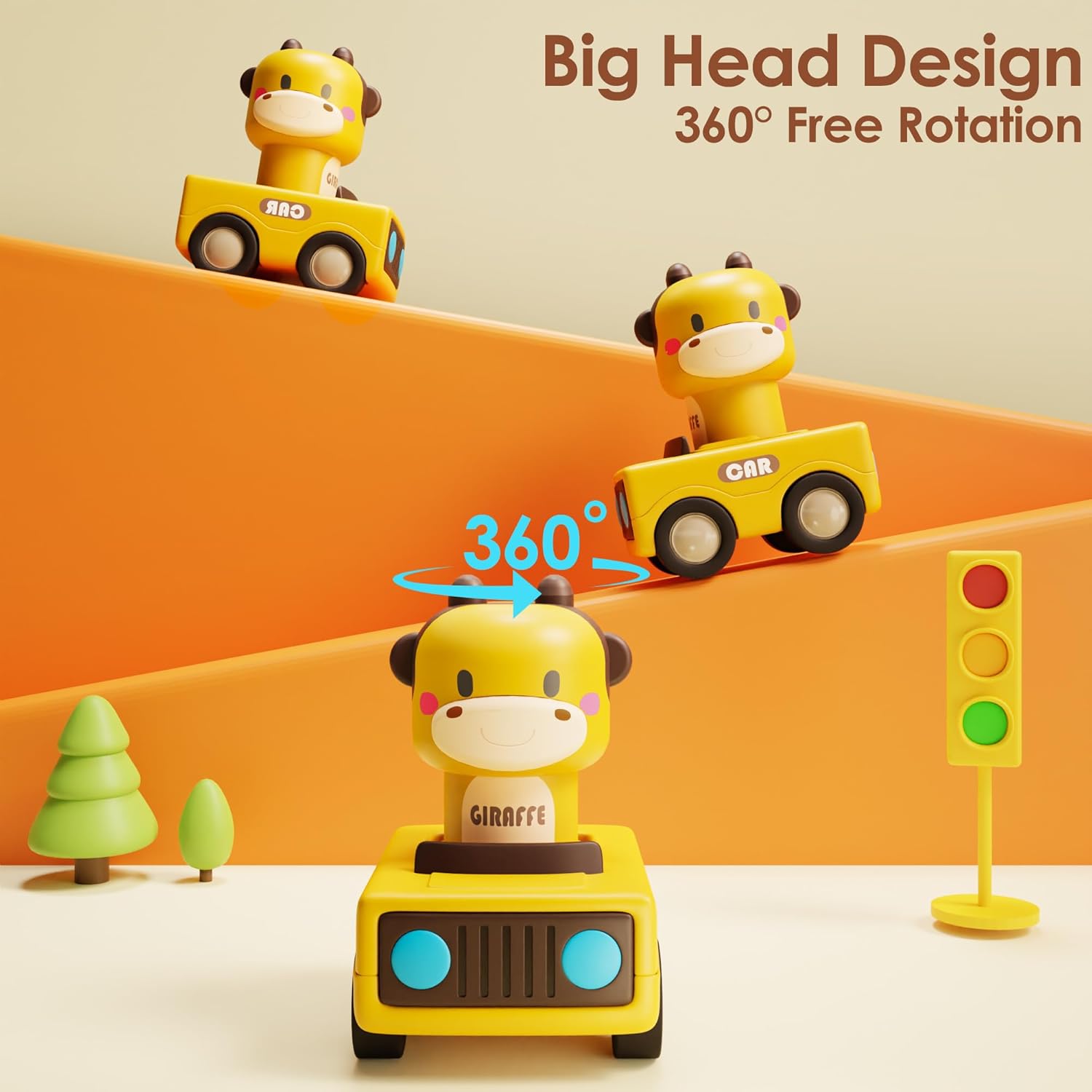 Detalle de iPlay iLearn Press-to-Go Baby Racing Cars 1