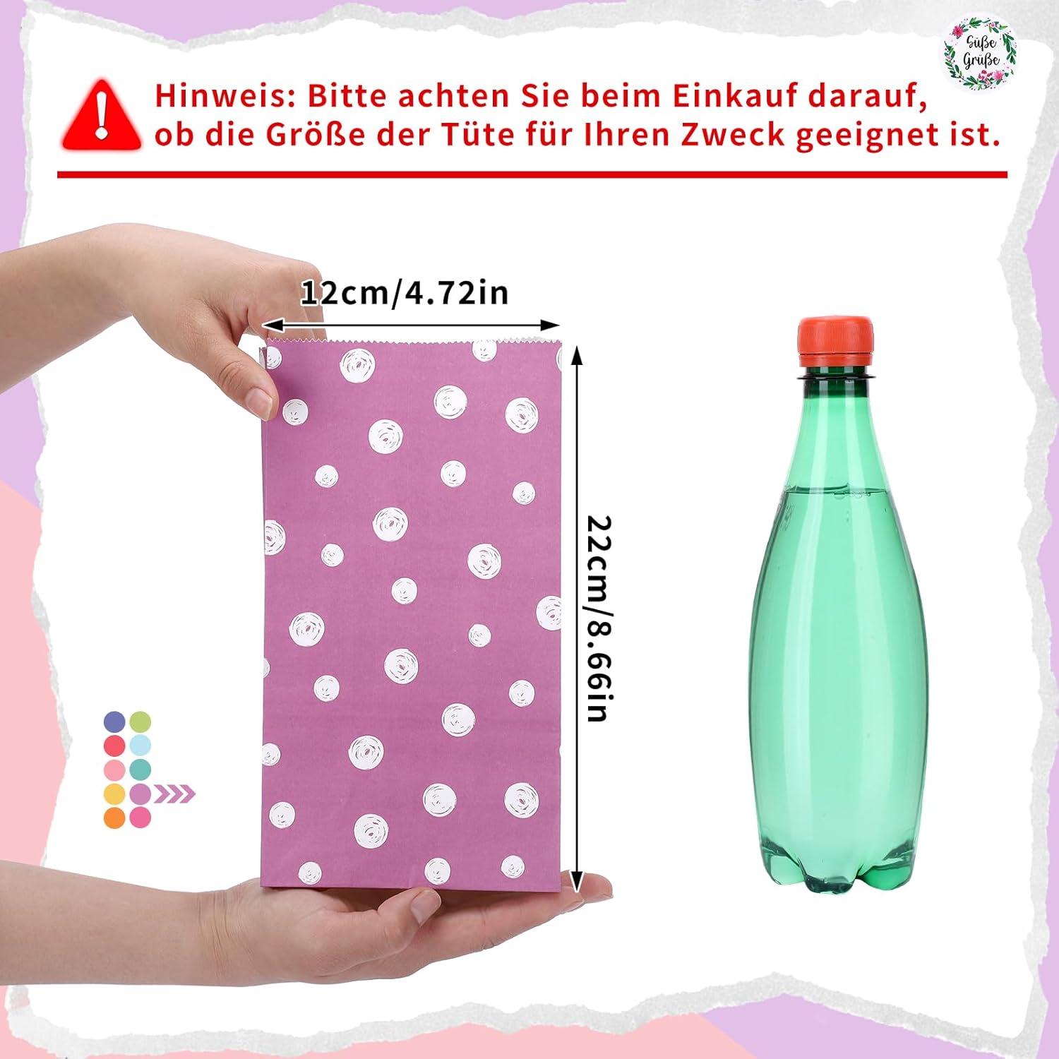 Thumbnail 1 de woric 50 Papiertüten 22x12x7 cm 🎁