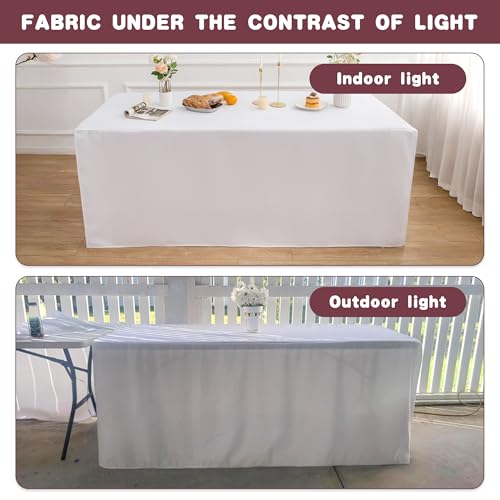 Thumbnail 7 de HolidayIdeas Fitted White Tablecloths 72 x 30 4-pack ๐งพ