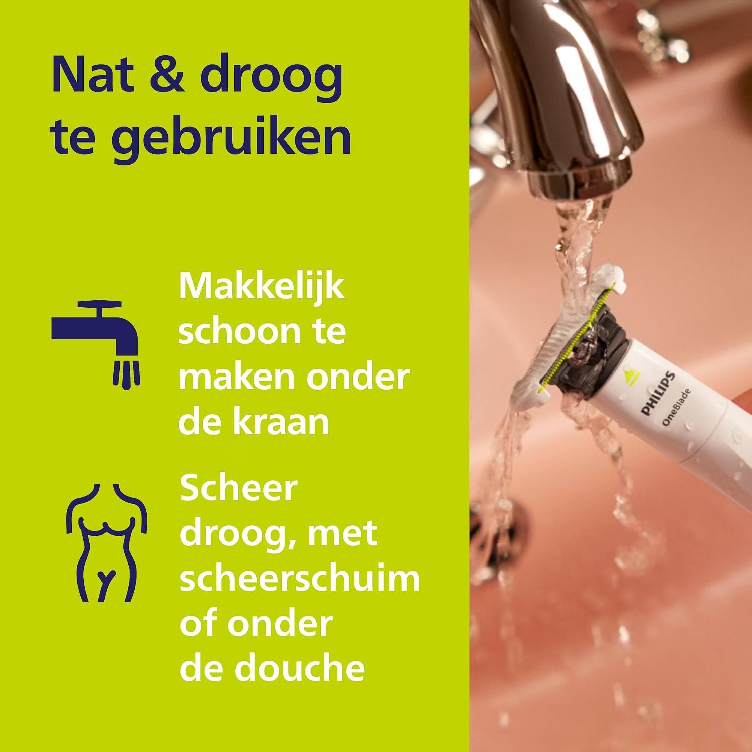Detalle 2 de Philips OneBlade Intimate QP1924/28 intiem scheerapparaat met SkinProtect-mesje
