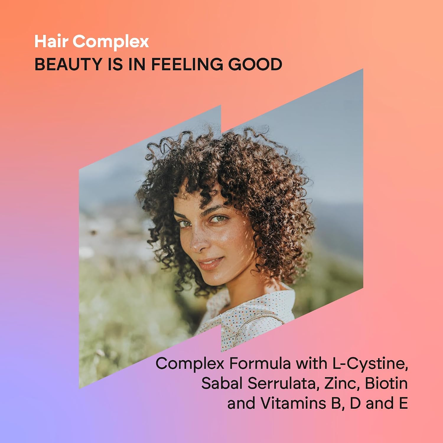 Detalle 2 de NUTRALIE Hair Complex Supplement with Biotin and Zinc, 90 Vegetarian Capsules