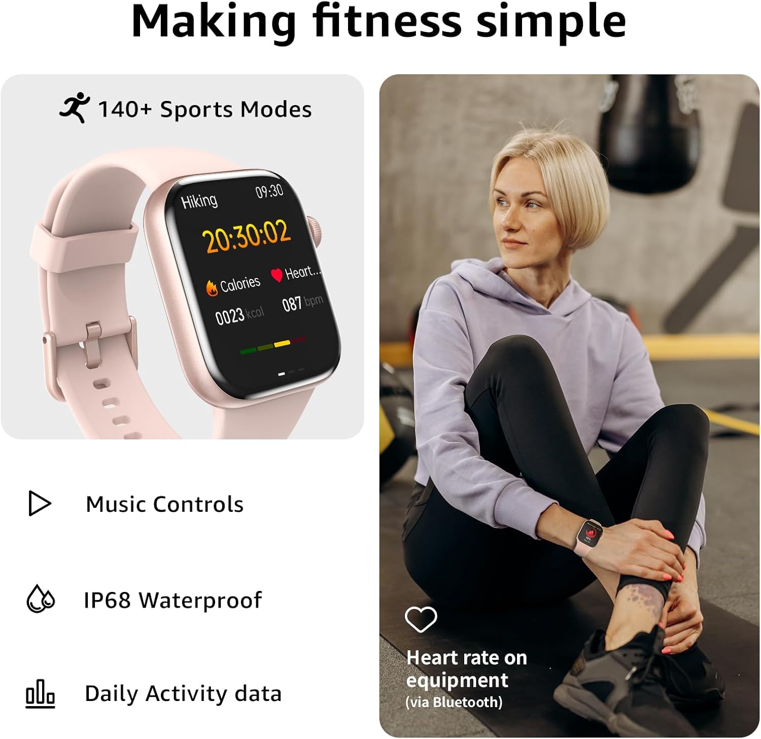 Thumbnail 1 de AcclaFit Smart Watch for Men and Women with Call Function, 1.85" Display