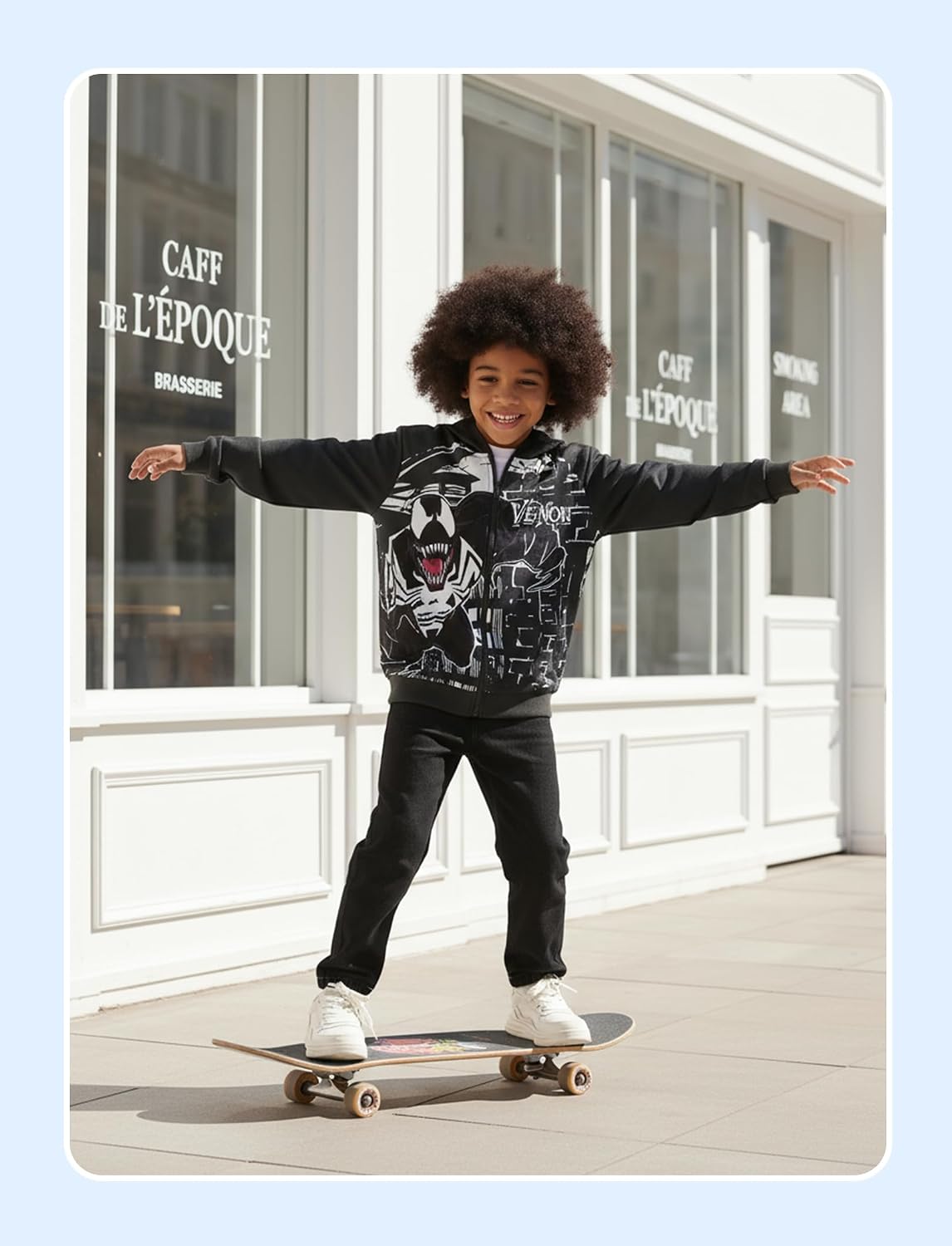 Detalle 2 de Marvel Kids’ Graphic Zipper Hoodie, 100% Polyester with Ribbed Cuffs