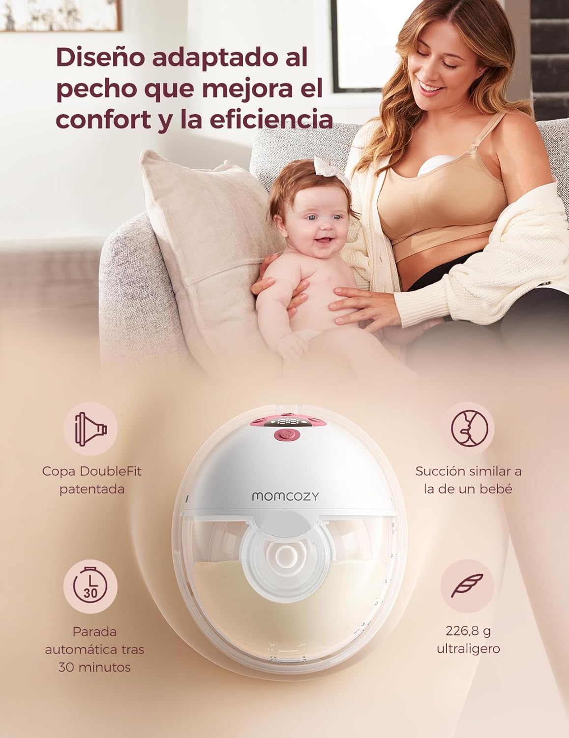 Detalle 2 de momcozy M5 sacaleches 232 g