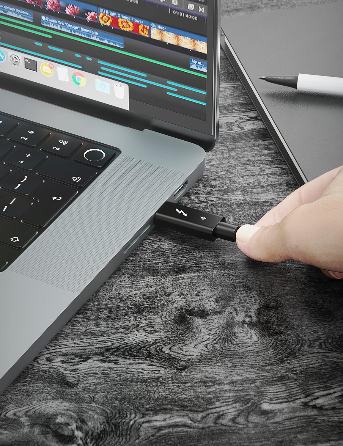 Detalle de SABRENT Thunderbolt 4 cable 2M