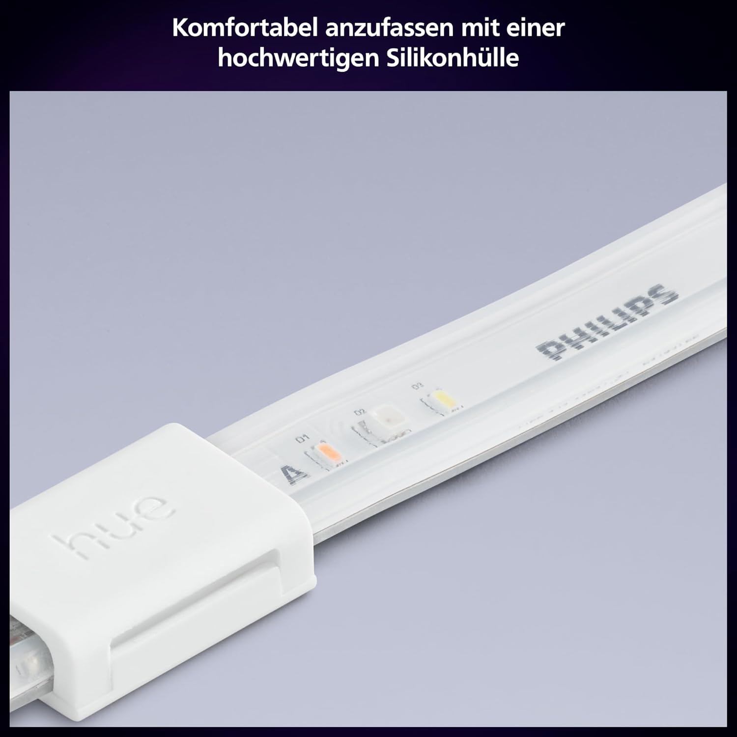 Thumbnail 5 de Philips Hue Indoor 3m Lightstrip Solo: Indirekte Beleuchtung per App, kompatibel mit gängigen Assistenten