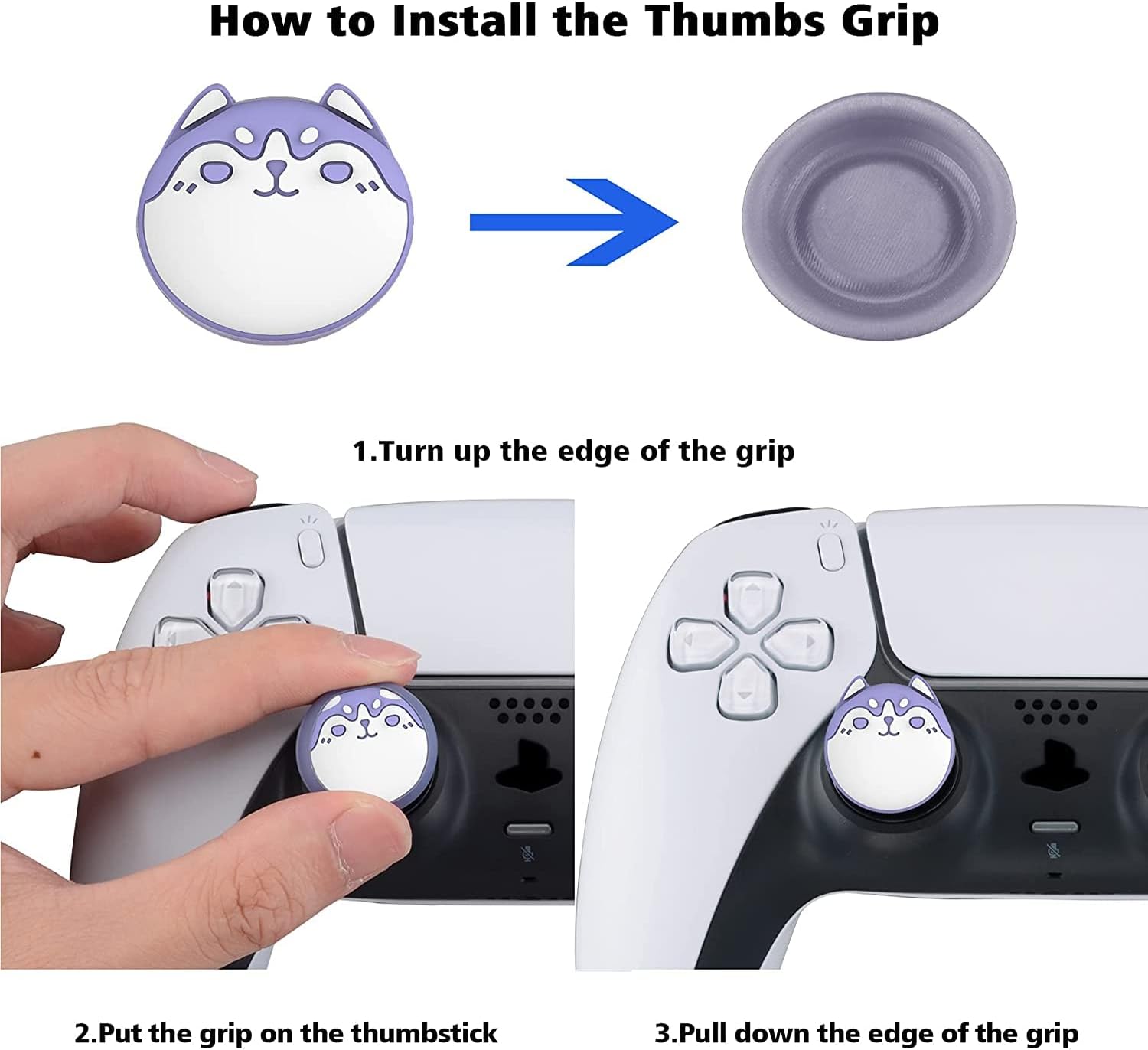 Thumbnail 3 de PlayVital Little Raccoon Thumb Grip Caps