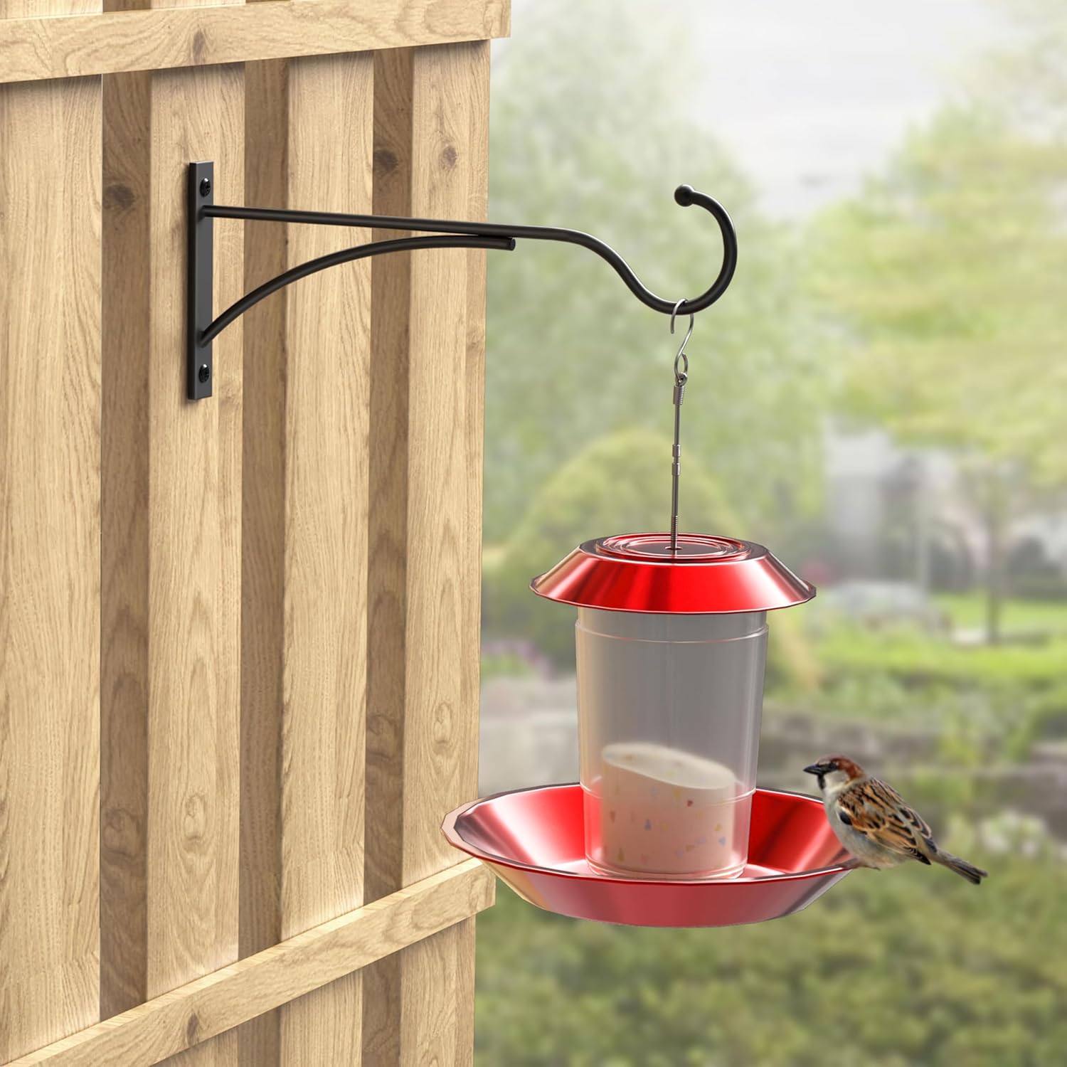Thumbnail 2 de Saffruff 2 Pack 28cm Hanging Basket Brackets Outdoor for Walls, Fences, and More