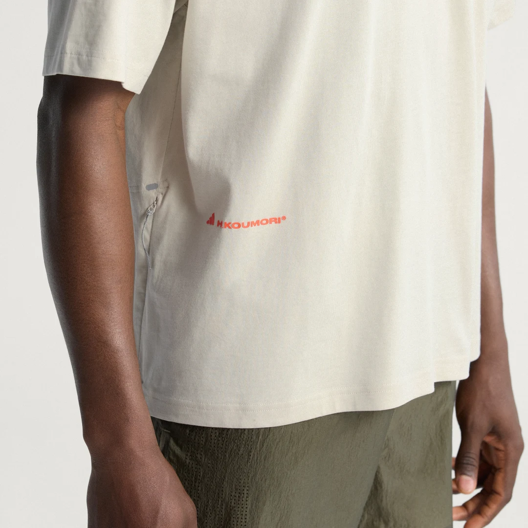 Detalle de Camiseta de running Adi365 H.Koumori de Adidas — beige, para entrenos diarios