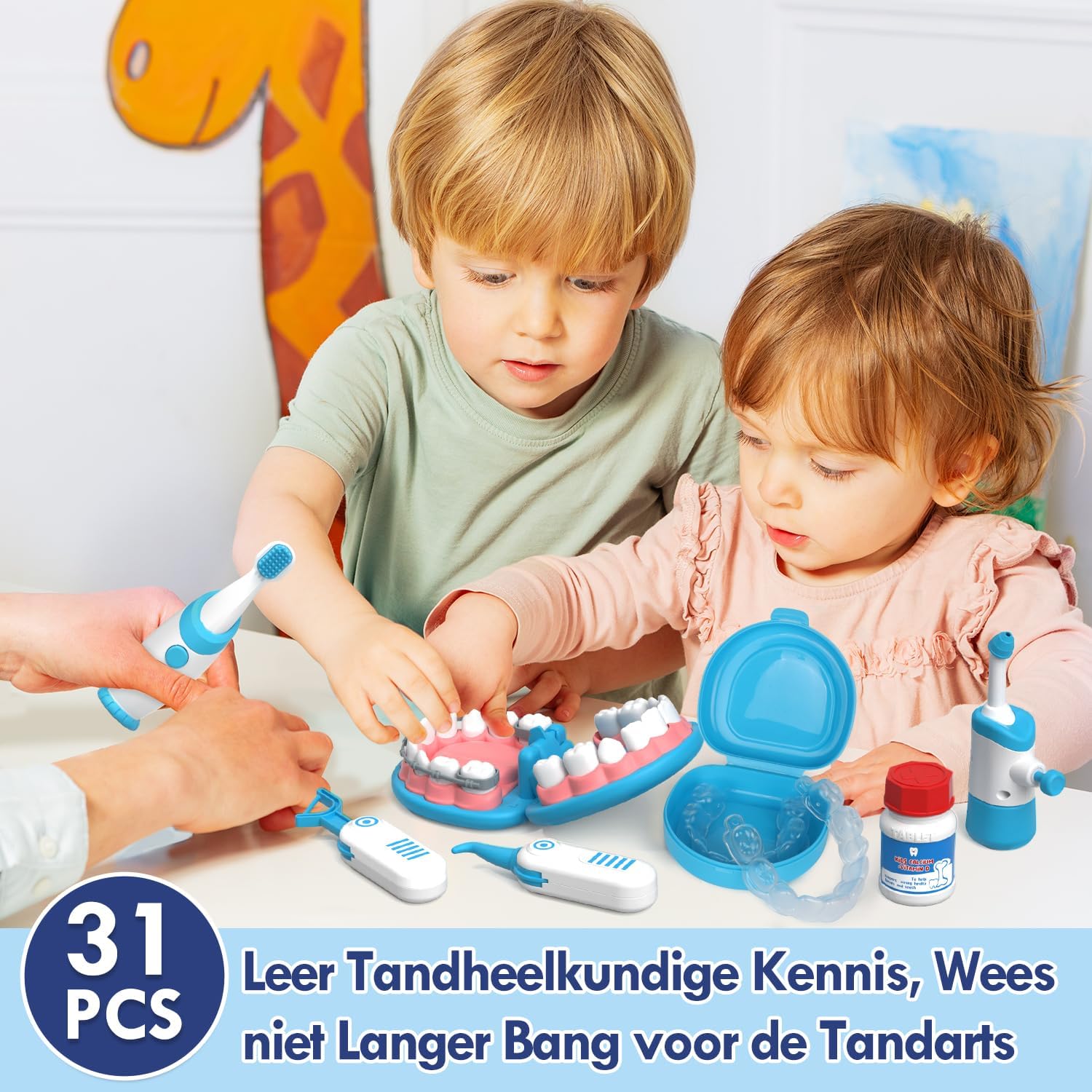 Detalle 2 de Lehoo Castle DK-004 doktersset met tandartsspeelgoed en verkleedkleding