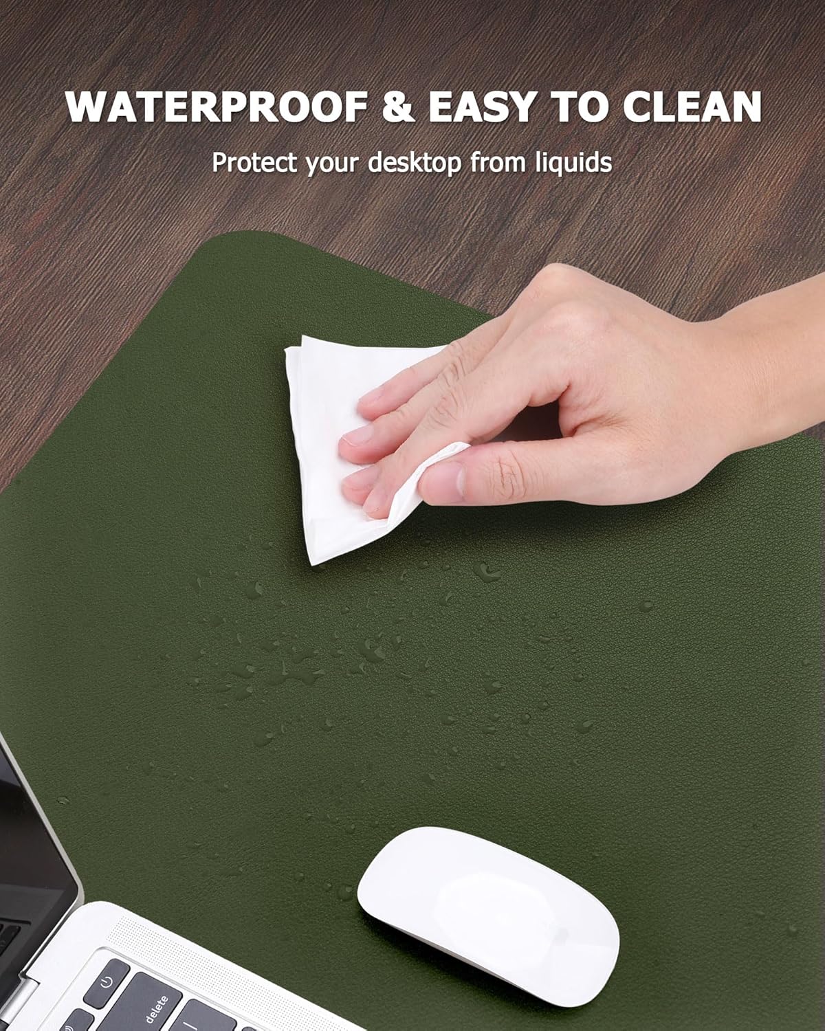 Thumbnail 4 de MOLMO Non-Slip Desk Mat (100 x 43 cm) – Waterproof Leather Desk Pad for Office or Home