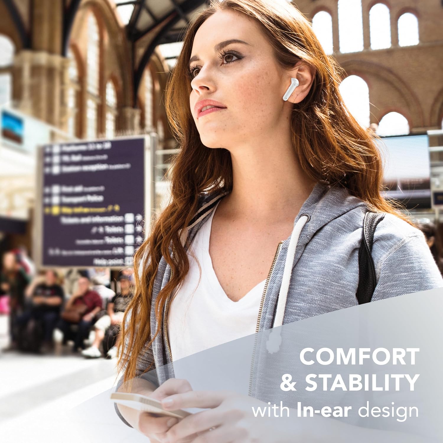 Detalle de Music Sound écouteurs sans Fil Numia – ANC, Transparence, 30h, Bluetooth auto-pairing – Blanc
