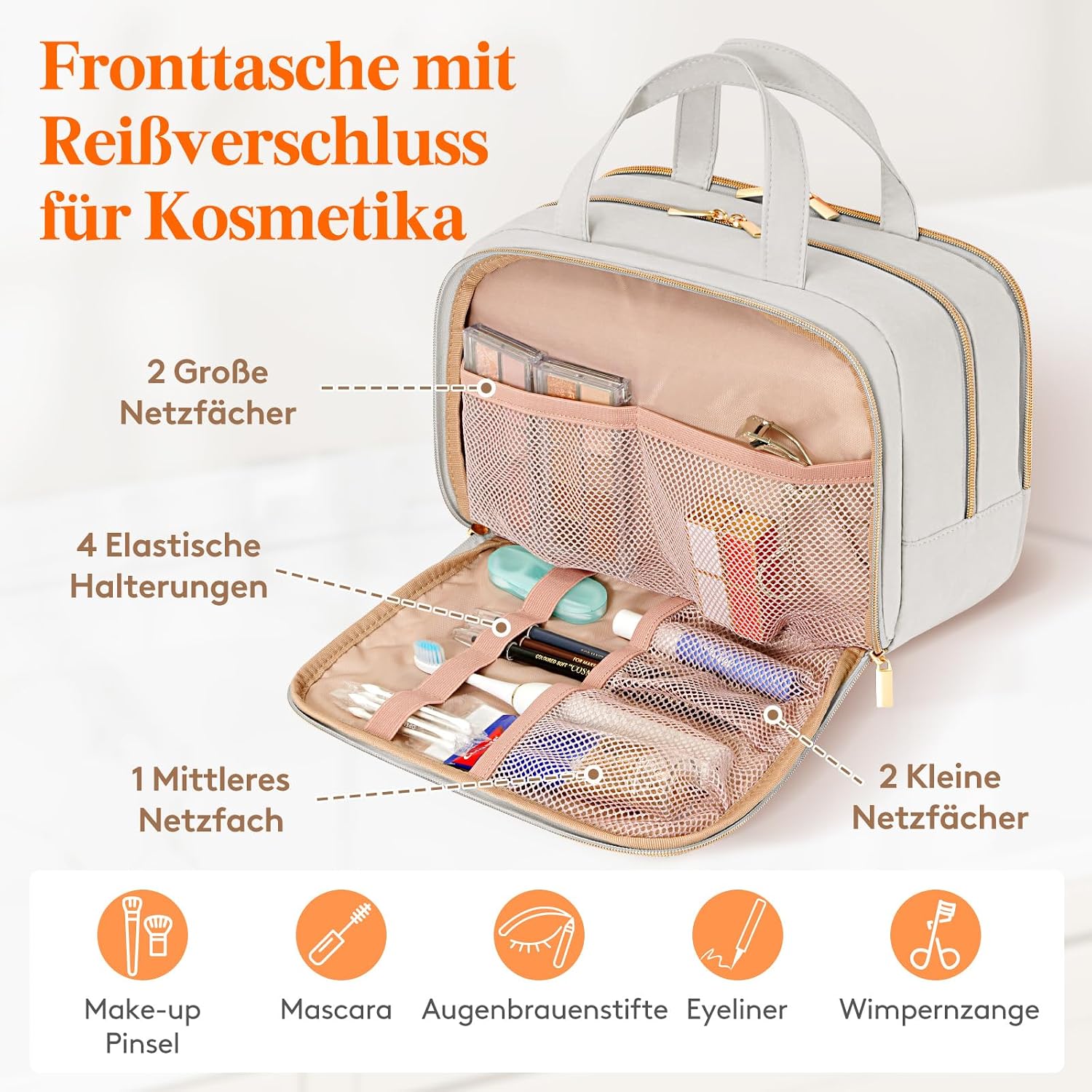 Thumbnail 3 de Lifewit Reise Kulturtasche 10 L, hellgrau