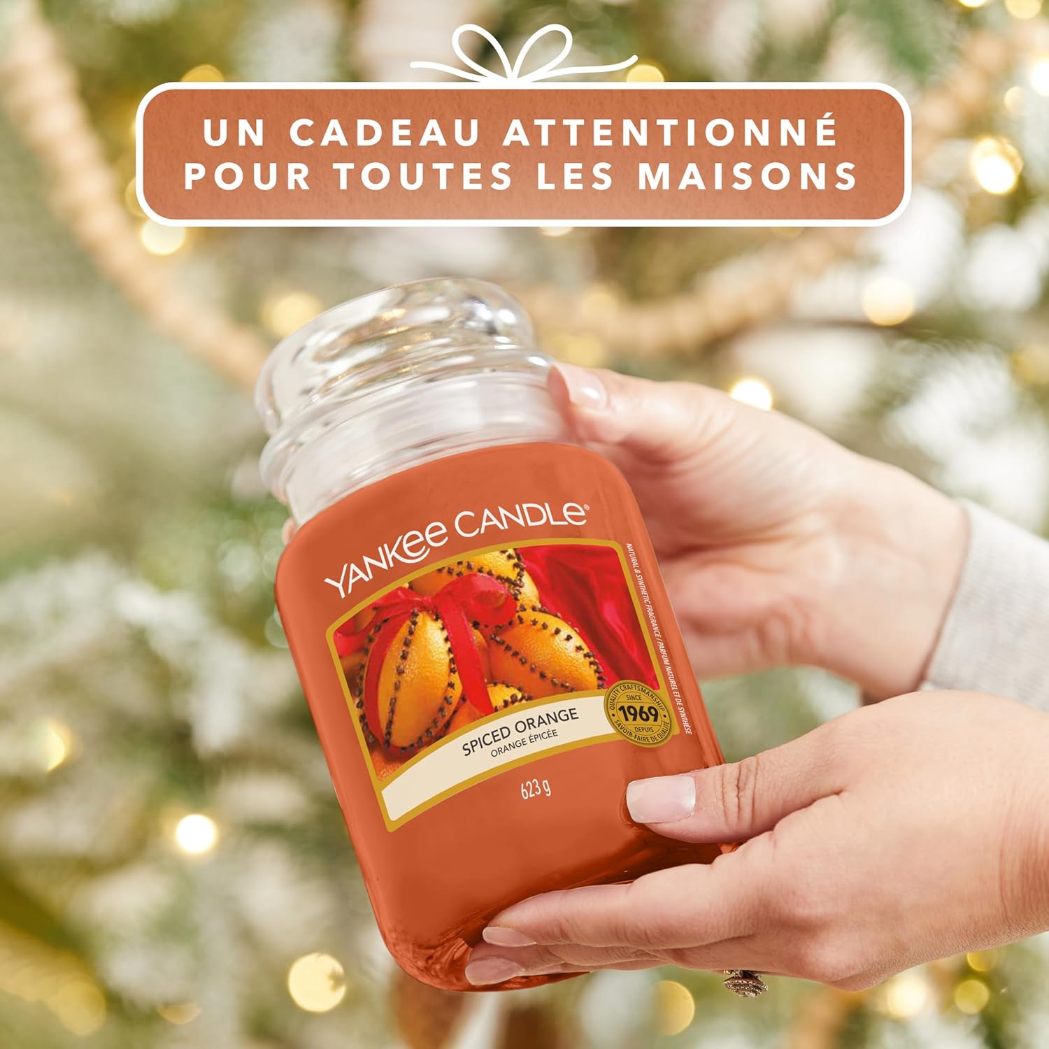 Thumbnail 4 de Yankee Candle bougie jarre parfumée grande taille Orange épicée — 623 g, jusqu’à 150 heures de combustion
