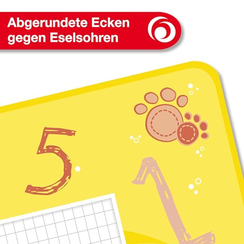 Detalle 2 de Herlitz Schulheft A4, Lineatur 8f, rautiert, Rand 5x7 mm, 16 Blatt (32 Seiten), 10er Pack