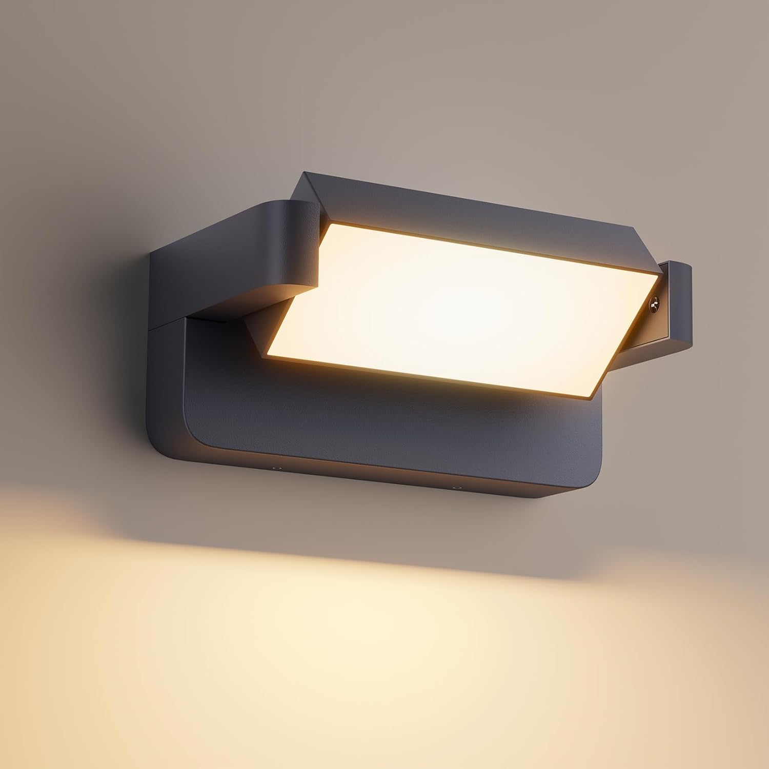 Detalle de Aipsun 24W LED applique da esterno orientabile IP65, 1500 lm, 3000K
