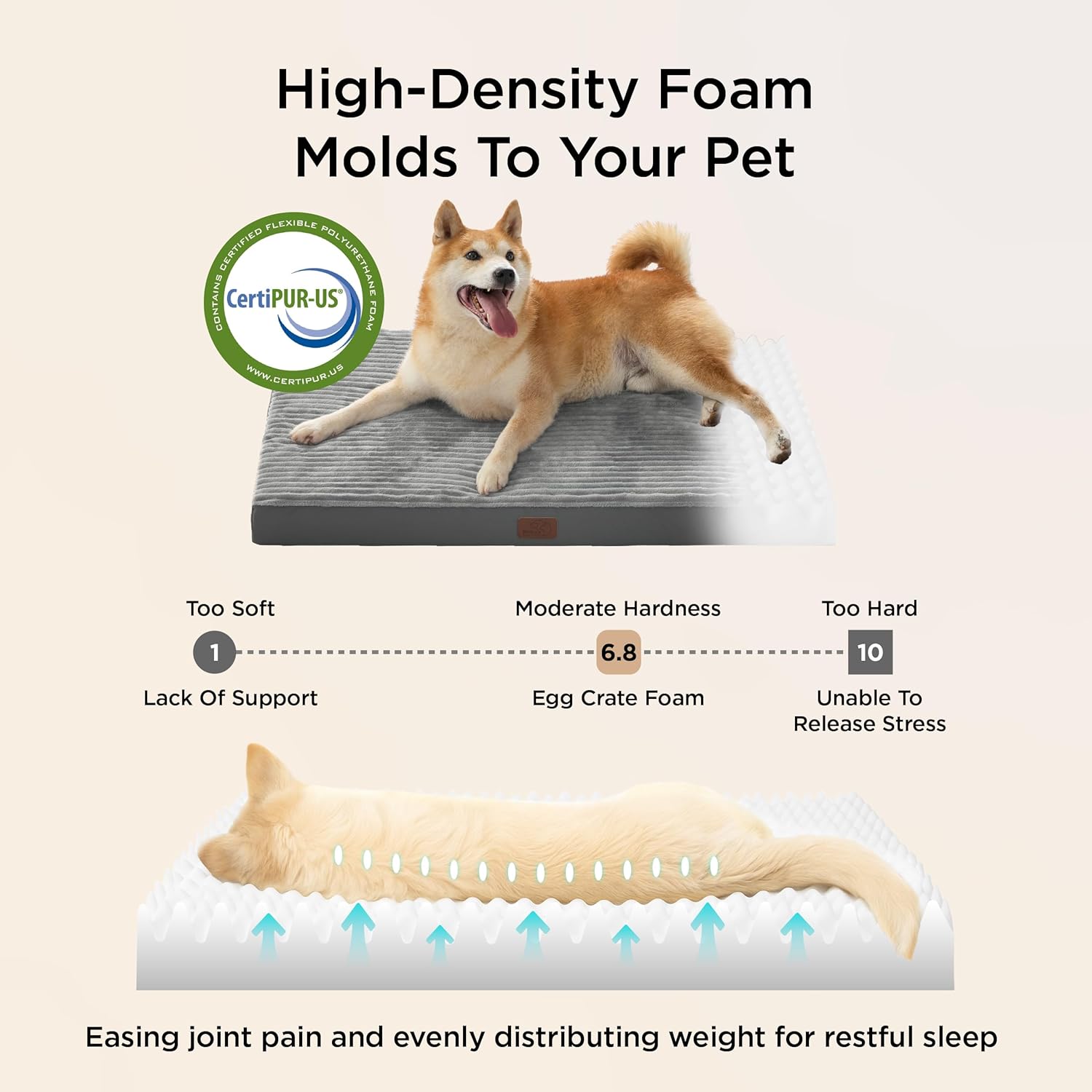 Thumbnail 2 de Bedsure Orthopedic Dog Bed Medium 74x46x7cm