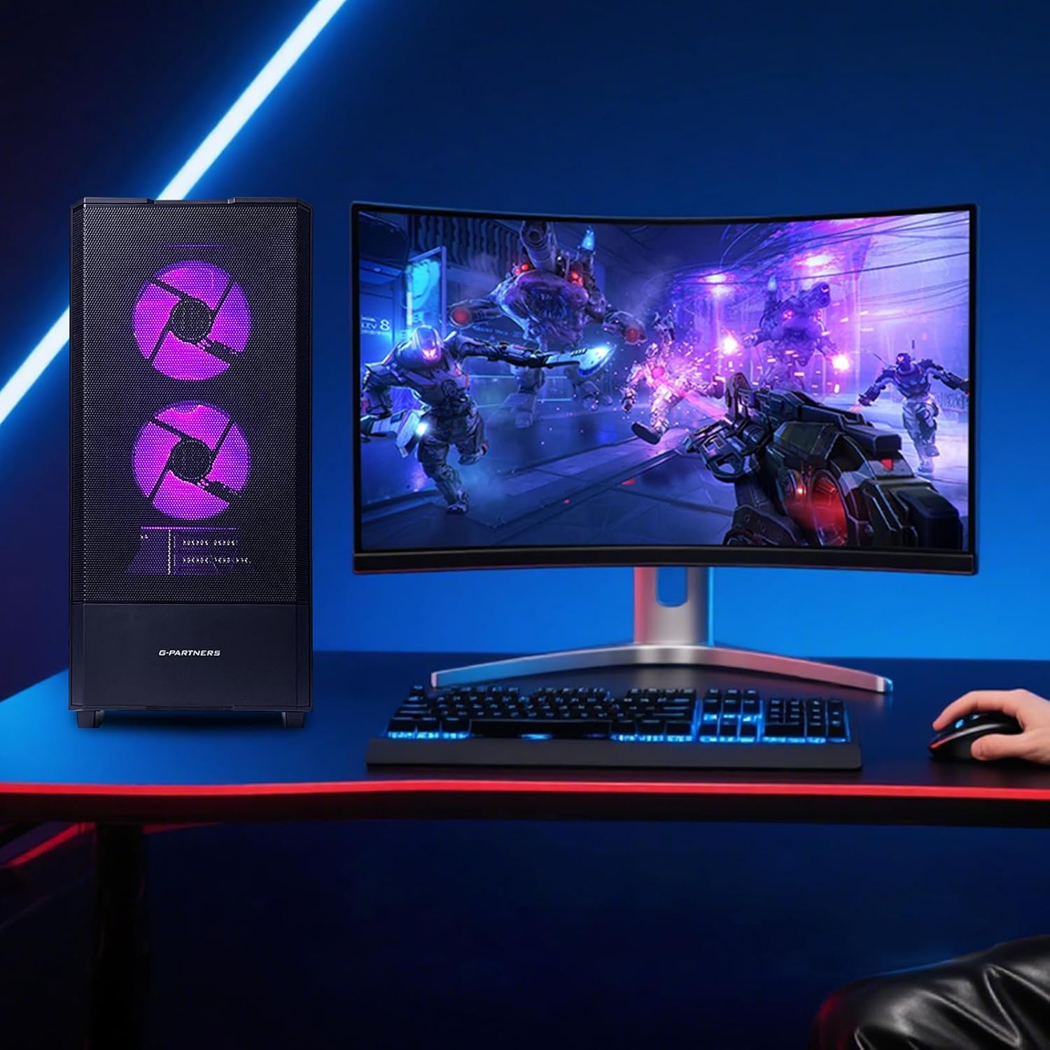 Thumbnail 3 de ZYNEEX Prebuilt Gaming Desktop PC with Ryzen 5 5500, RTX 3050, 16GB RAM and 1TB NVMe