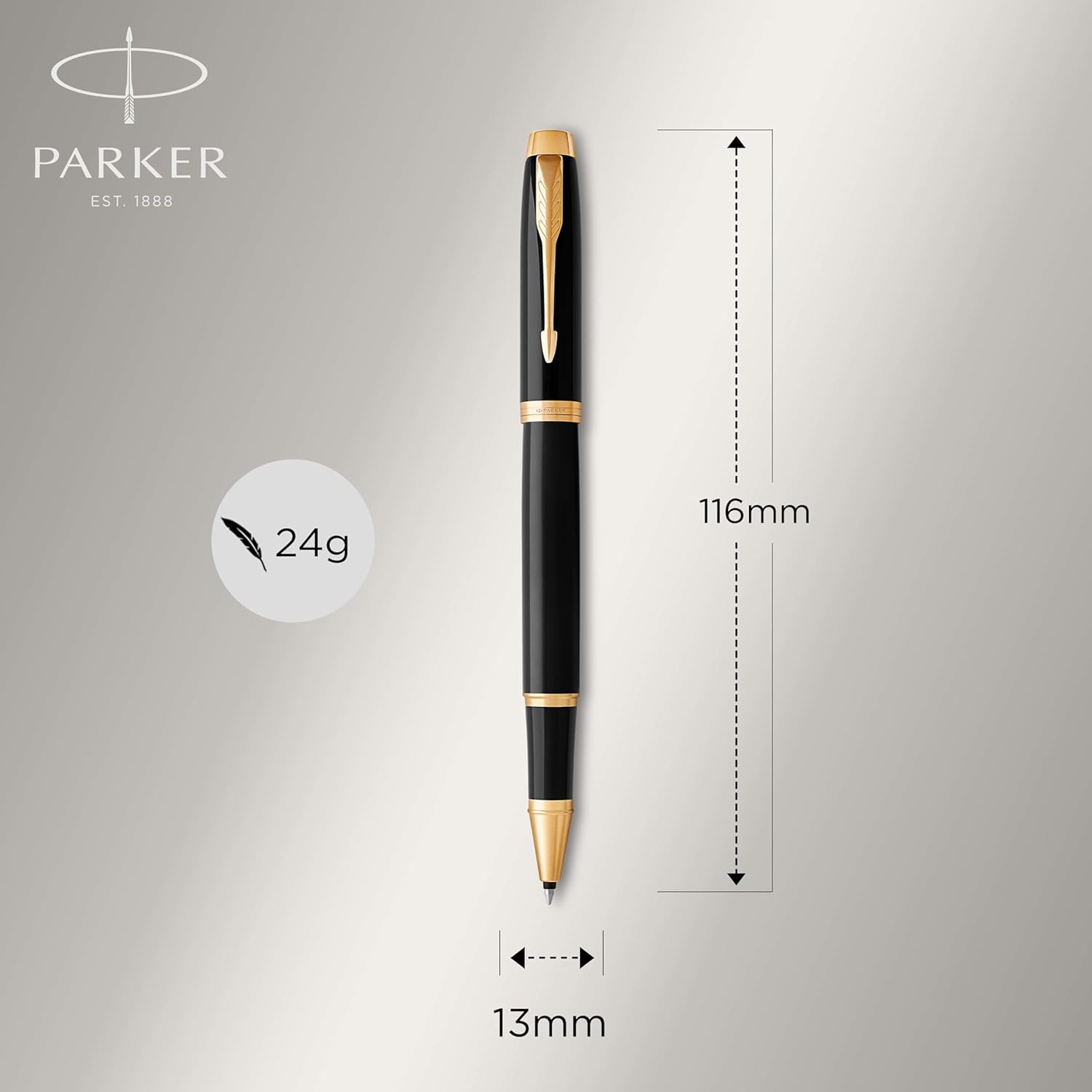 Detalle de Parker IM Bolígrafo Roller ✒️ Tinta negra, Estuche regalo