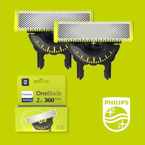 Detalle de Philips OneBlade Original 360 Blade Heads — 8‑Month Supply (QP420/60)