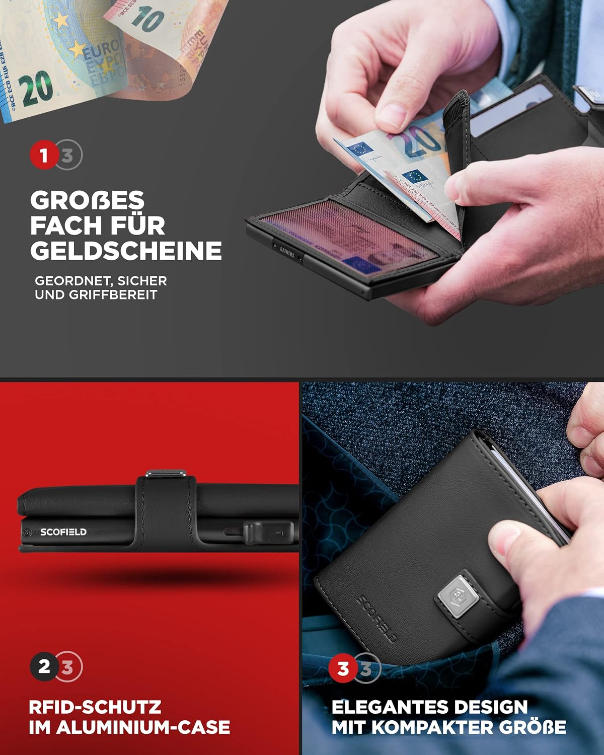 Thumbnail 3 de SF SCOFIELD Geldbörse Herren Slim RFID