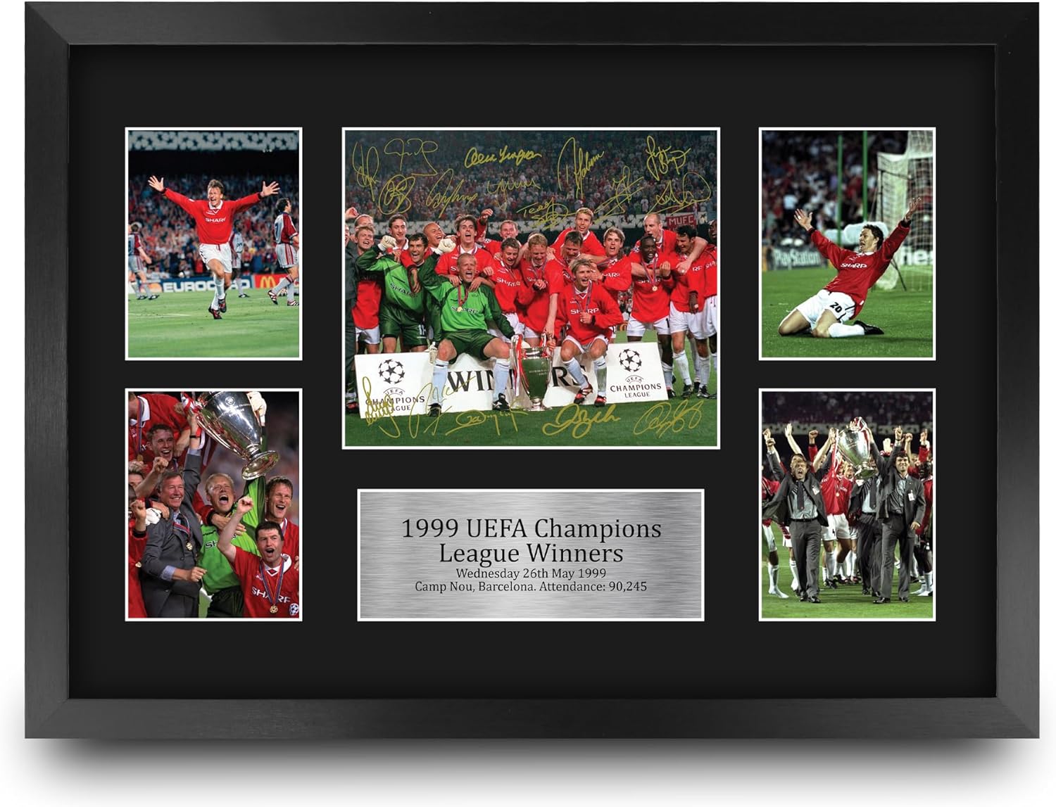 Thumbnail 6 de HWC Trading FR A3 1968 UEFA Cup Winners signed memorabilia display (framed A3)