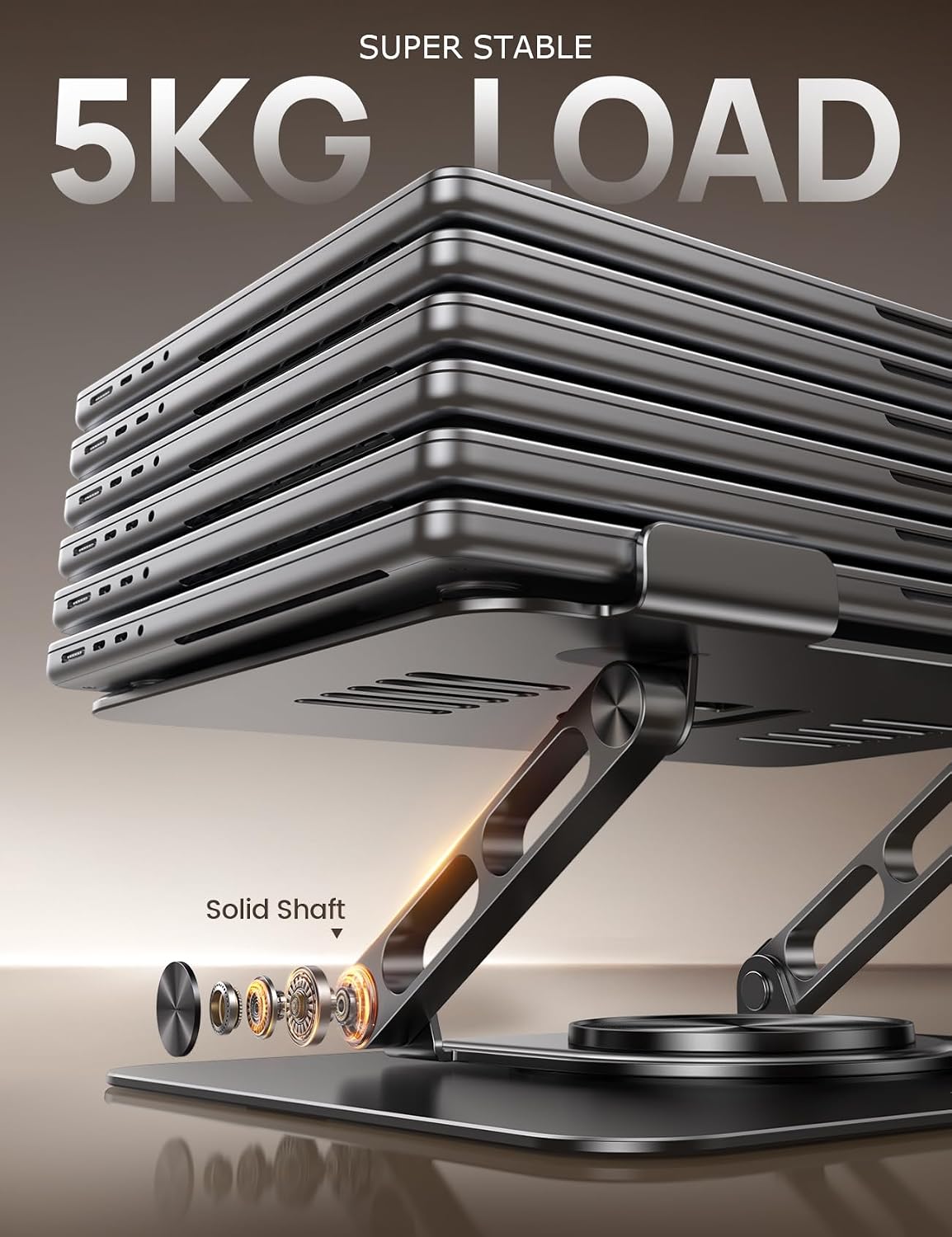 Detalle 2 de Lamicall Laptop Stand Desk 360° Rotatable