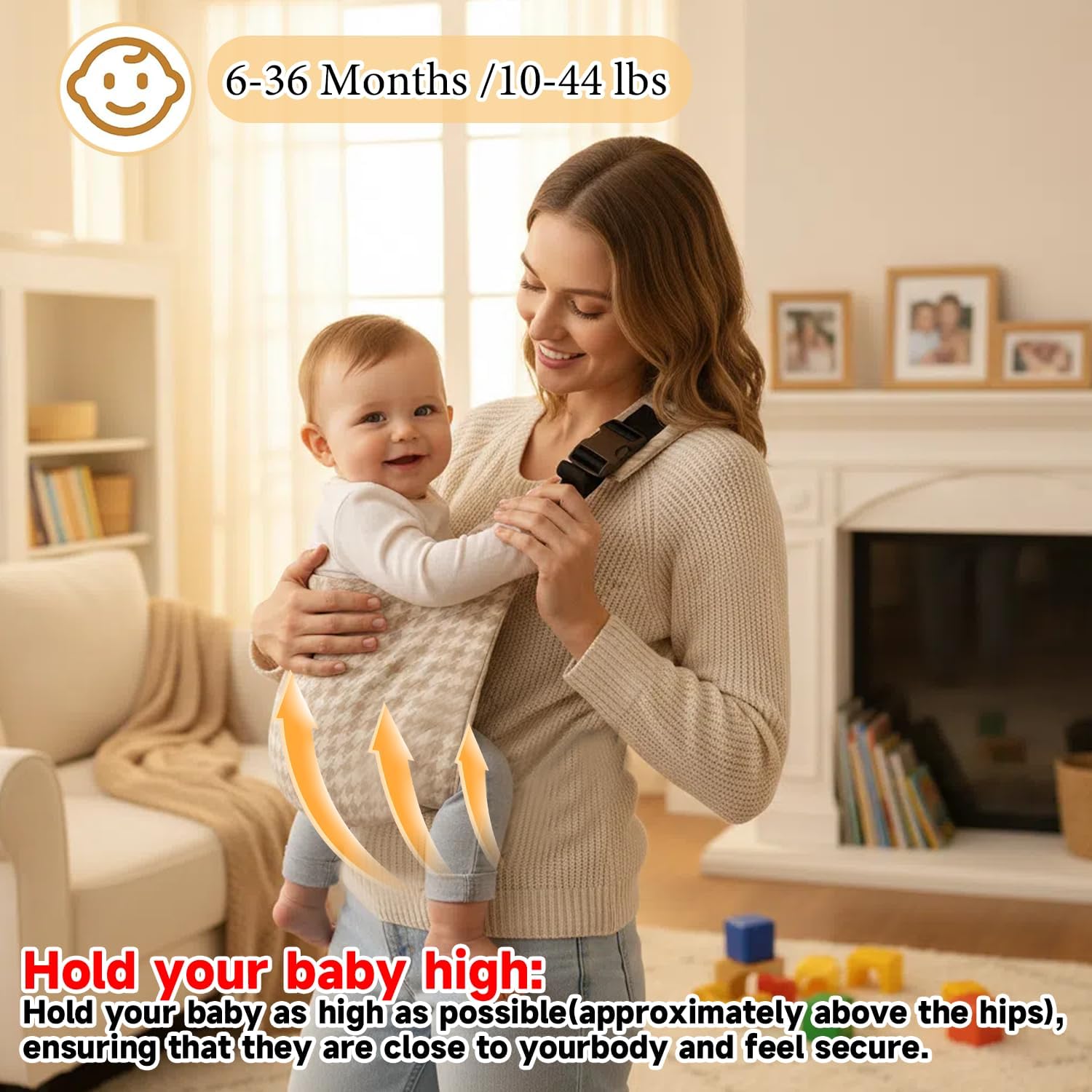 Thumbnail 2 de Baby Sling Carrier | Adjustable Front & Back – 6 months to 3 years, 100% Cotton