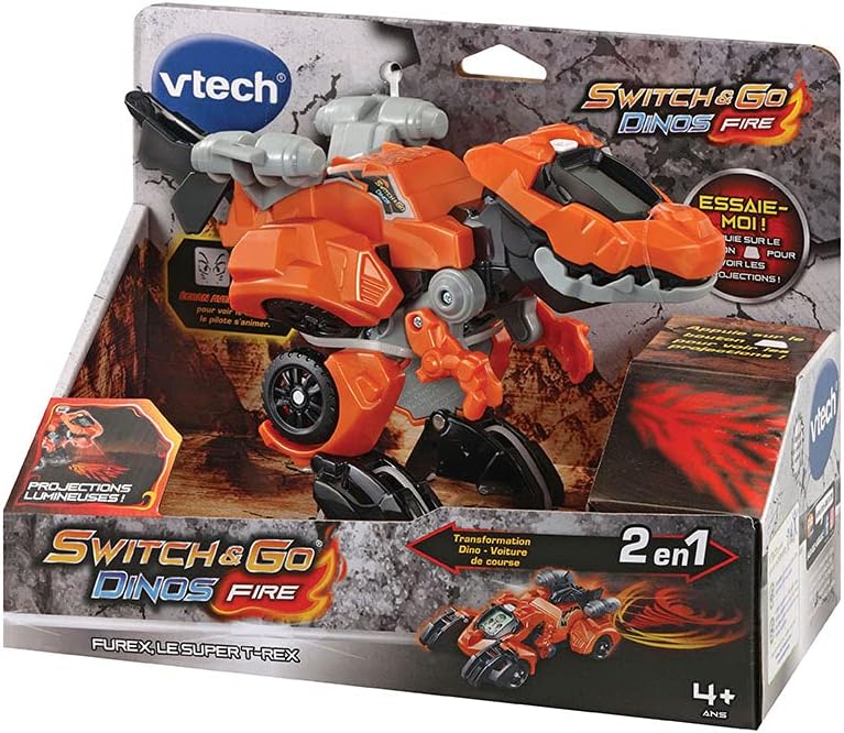 Thumbnail 6 de VTech 538005 Switch & Go Dinos Furex T-Rex Transforming Toy Car