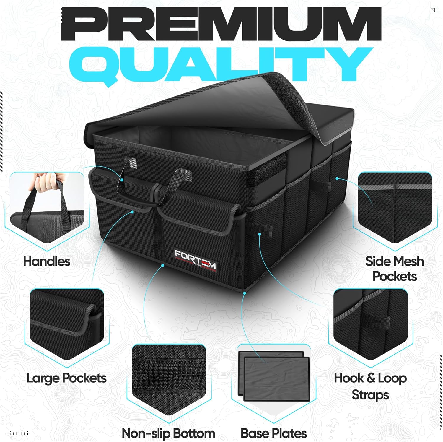 Detalle 2 de FORTEM Trunk Organizer 45L