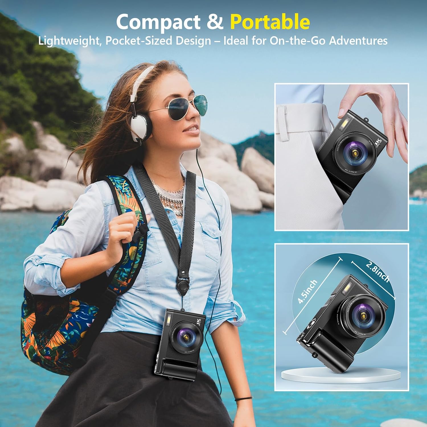 Thumbnail 4 de 4K Digital Camera 64MP for Vlogging